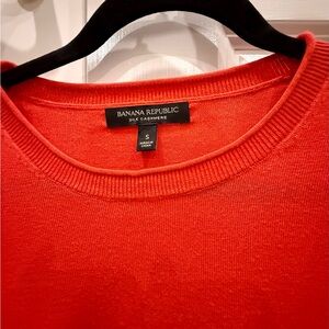 Banana Republic Vibrant Red Cashmere Knit